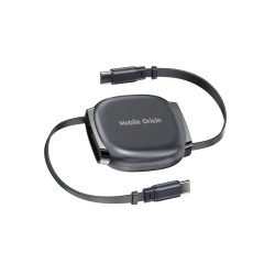 Cablu Retractabil Mobile Origin CB7, USB-C la USB-C, 100W, Space Grey Cablu Retractabil Mobile Origin CB7, USB-C la USB-C, 100W, Space Grey