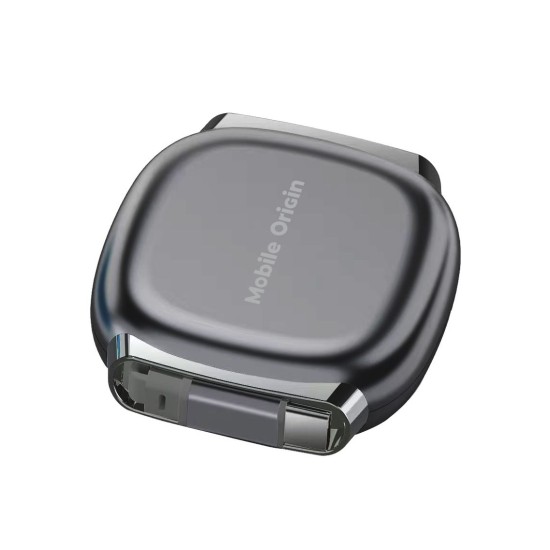 Cablu Retractabil Mobile Origin CB7, USB-C la USB-C, 100W, Space Grey (Incarcatoare, MO-CB7-SPG) by www.silkase.ro