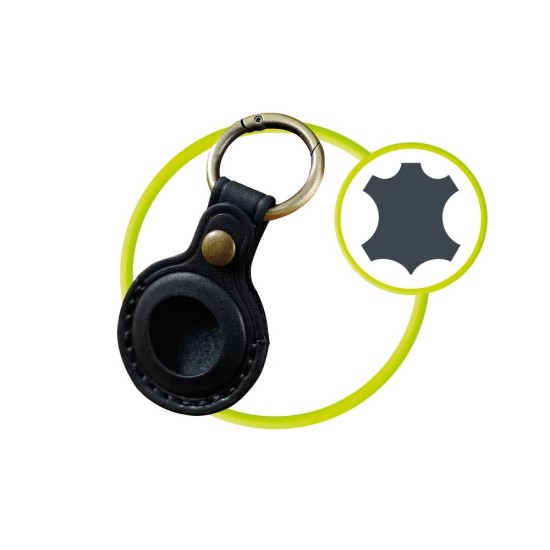 Breloc din Piele Mobile Origin AirTag Leather Keychain A6, Negru Breloc din Piele Mobile Origin AirTag Leather Keychain A6, Negru (Ingredi, MO-ALK-BLK) by www.silkase.ro