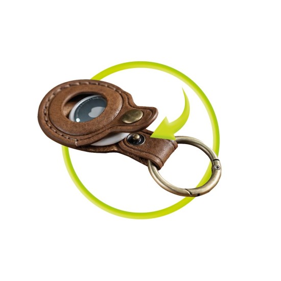Breloc din Piele Mobile Origin AirTag Leather Keychain A6, Midnight Brown Breloc din Piele Mobile Origin AirTag Leather Keychain A6, Midnight Brown (Ingredi, MO-ALK-MBRW) by www.silkase.ro