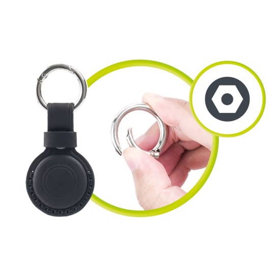 Breloc din Piele Mobile Origin AirTag Outdoor A7, Negru Breloc din Piele Mobile Origin AirTag Outdoor A7, Negru (Ingredi, MO-AOLK-BLK) by www.silkase.ro