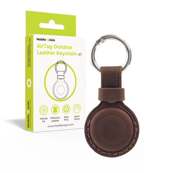 Breloc Premium din Piele Mobile Origin AirTag Outdoor Leather Keychain A7, Midnight Brown Breloc Premium din Piele Mobile Origin AirTag Outdoor Leather Keychain A7, Midnight Brown (Ingredi, MO-AOLK-MBRW) by www.silkase.ro