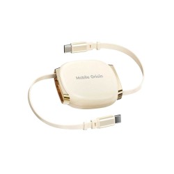 Cablu Retractabil Mobile Origin CB7 USB-C la USB-C, 100W, Power Delivery, Beige Cablu Retractabil Mobile Origin CB7 USB-C la USB-C, 100W, Power Delivery, Beige