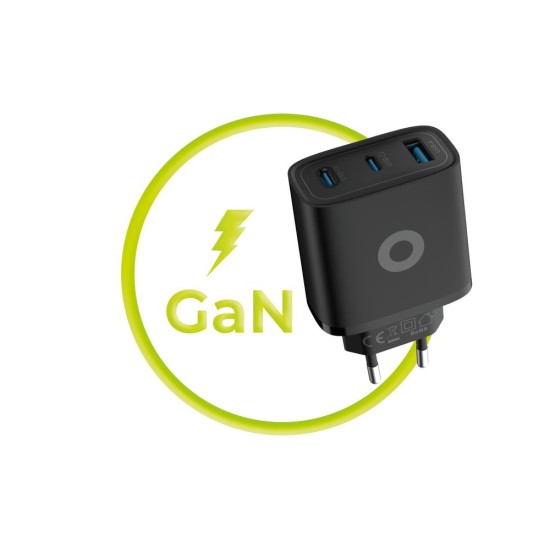 Încărcător de Rețea Mobile Origin GaN 40W MO13, 1x USB-A + 2x USB-C, Negru (Incarcatoare, FRL-GAN40W-MO13-BLK) by www.silkase.ro