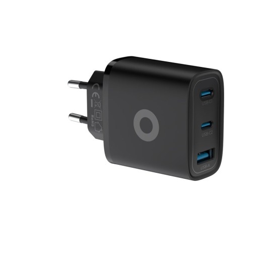 Încărcător de Rețea Mobile Origin GaN 40W MO13, 1x USB-A + 2x USB-C, Negru (Incarcatoare, FRL-GAN40W-MO13-BLK) by www.silkase.ro