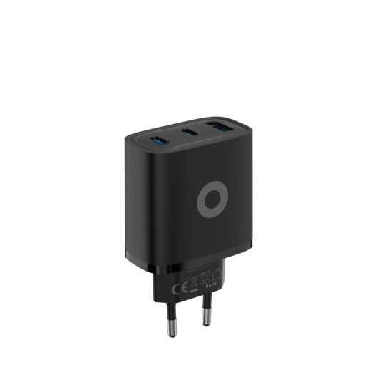 Încărcător de Rețea Mobile Origin GaN 40W MO13, 1x USB-A + 2x USB-C, Negru (Incarcatoare, FRL-GAN40W-MO13-BLK) by www.silkase.ro