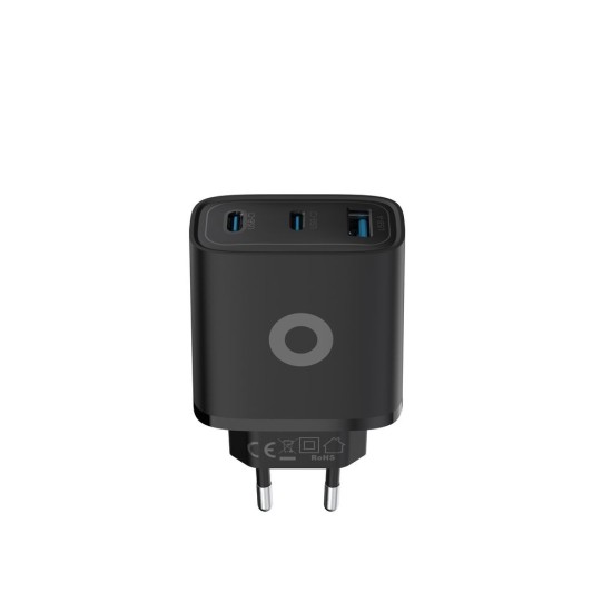 Încărcător de Rețea Mobile Origin GaN 40W MO13, 1x USB-A + 2x USB-C, Negru (Incarcatoare, FRL-GAN40W-MO13-BLK) by www.silkase.ro