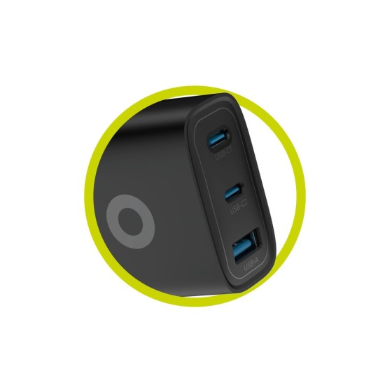 Încărcător de Rețea Mobile Origin GaN 40W MO13, 1x USB-A + 2x USB-C, Negru (Incarcatoare, FRL-GAN40W-MO13-BLK) by www.silkase.ro