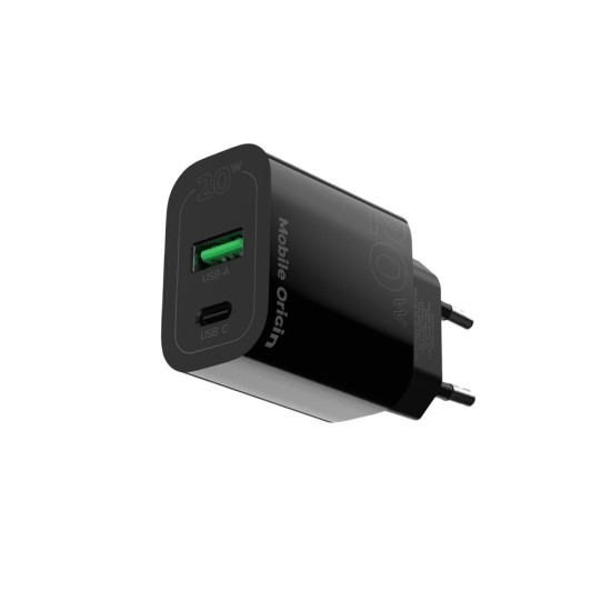 Încărcător de Retea Mobile Origin PD20W MO12, Dual Port USB-C și USB-A, Negru Încărcător de Retea Mobile Origin PD20W MO12, Dual Port USB-C și USB-A, Negru (Unelte Service GSM, FRL-PD20W-MO12-BLK) by www.silkase.ro