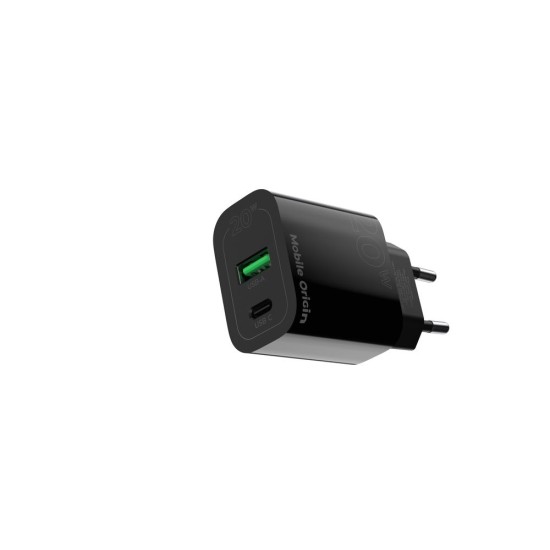 Încărcător de Retea Mobile Origin PD20W MO12, Dual Port USB-C și USB-A, Negru Încărcător de Retea Mobile Origin PD20W MO12, Dual Port USB-C și USB-A, Negru (Unelte Service GSM, FRL-PD20W-MO12-BLK) by www.silkase.ro