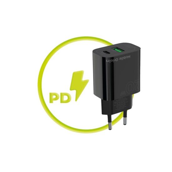 Încărcător de Retea Mobile Origin PD20W MO12, Dual Port USB-C și USB-A, Negru Încărcător de Retea Mobile Origin PD20W MO12, Dual Port USB-C și USB-A, Negru (Unelte Service GSM, FRL-PD20W-MO12-BLK) by www.silkase.ro