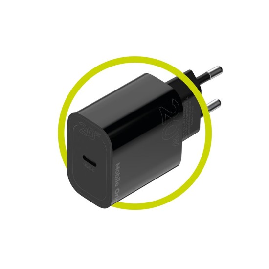 Incarcator de retea Mobile Origin MO11, Power Delivery 20W, 1 x USB-C, Negru (Încărcătoare Rețea, FRL-PD20W-MO11-BLK) by www.silkase.ro