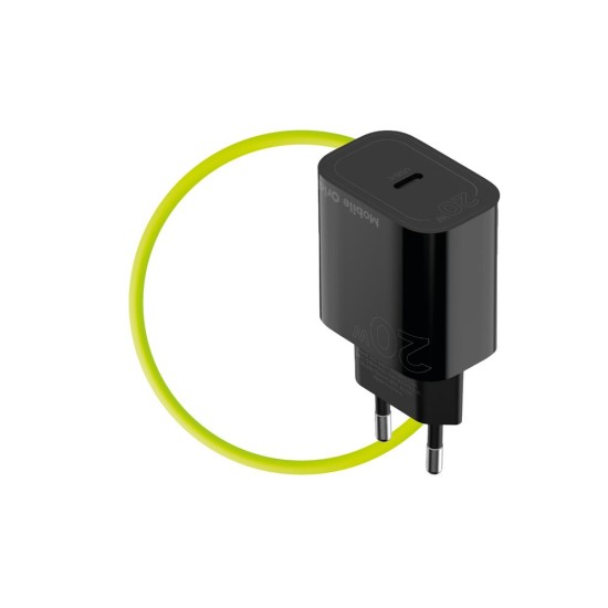 Incarcator de retea Mobile Origin MO11, Power Delivery 20W, 1 x USB-C, Negru (Încărcătoare Rețea, FRL-PD20W-MO11-BLK) by www.silkase.ro
