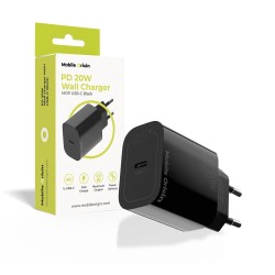 Incarcator de retea Mobile Origin MO11, Power Delivery 20W, 1 x USB-C, Negru