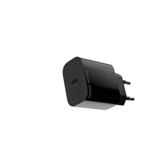 Incarcator de retea Mobile Origin MO11, Power Delivery 20W, 1 x USB-C, Negru (Încărcătoare Rețea, FRL-PD20W-MO11-BLK) by www.silkase.ro