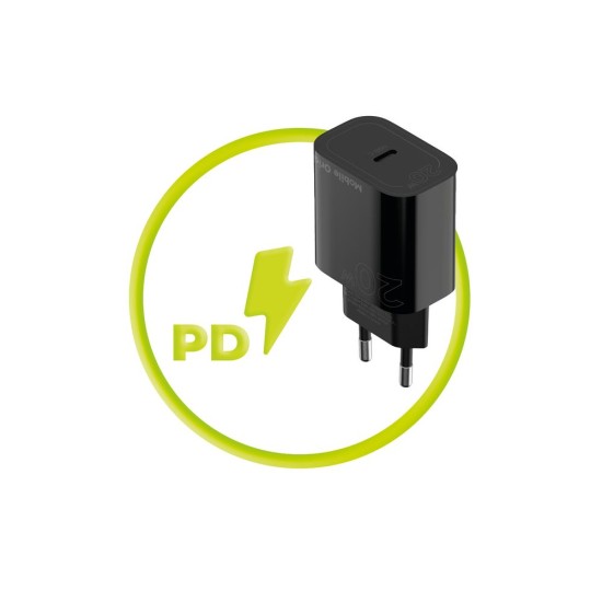 Incarcator de retea Mobile Origin MO11, Power Delivery 20W, 1 x USB-C, Negru (Încărcătoare Rețea, FRL-PD20W-MO11-BLK) by www.silkase.ro