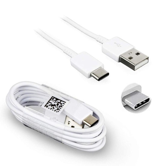 Cablu de Date Original Samsung (EP-DN930CWE) USB-C, 3A, 1.2m, Alb (Bulk) (Bakr, 31584) by www.silkase.ro