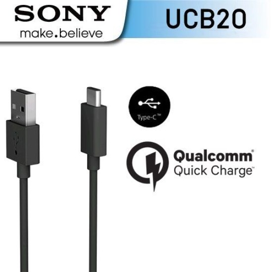 Cablu de Date Original Sony (UCB-20) USB-C, 3A, 1m, Negru (Bulk) (Bakr, 32515) by www.silkase.ro