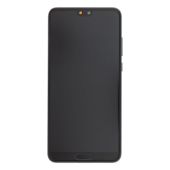 Modul Display LCD cu Touchscreen și Ramă pentru Huawei P20, Negru (Bakr, 2443058) by www.silkase.ro
