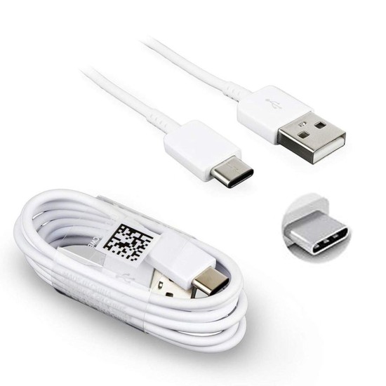 Cablu de Date Original Samsung (EP-DR140AWE) USB-C, 0.8m, Alb (Bulk) (Bakr, 2444975) by www.silkase.ro