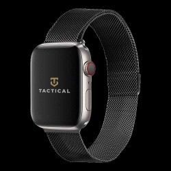 Curea Magnetică Tactical (351) Inox (Milanese Loop) pentru Apple Watch 42/44/45/46mm, Neagră