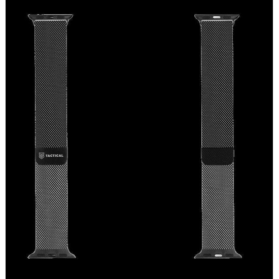 Curea Magnetică Tactical (351) Inox (Milanese Loop) pentru Apple Watch 42/44/45/46mm, Neagră (Bakr, 2445293) by www.silkase.ro