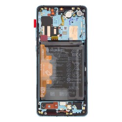 Modul Display LCD cu Touchscreen și Ramă pentru Huawei P30 PRO, Albastru (Aurora Blue) (Service Pack)