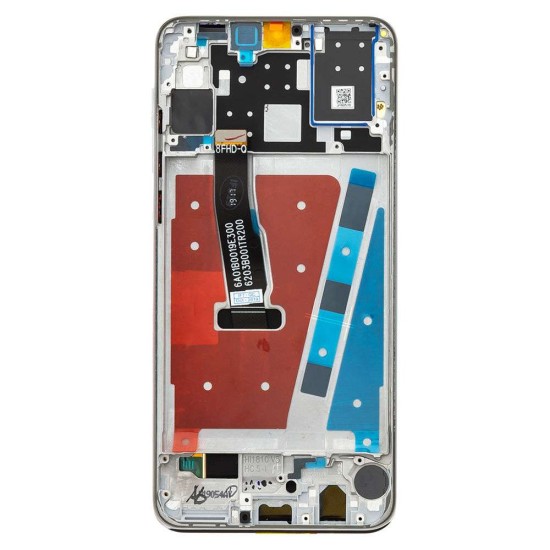 Modul Display LCD cu Touchscreen și Ramă pentru Huawei P30 Lite, Alb (Compatibil 48MP) (Bakr, 2446452) by www.silkase.ro