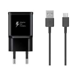 Încărcător Original Samsung 15W EP-TA200EBE cu Cablu USB-C EP-DR140ABE, Black (OOB Bulk)