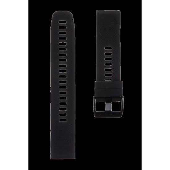 Curea Silicon Tactical (426) QuickFit 22mm pentru Garmin Fenix 5/6/7/8, Neagră (Bakr, GM181005) by www.silkase.ro