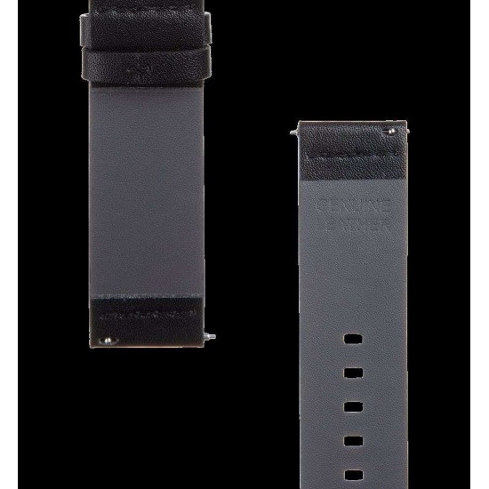 Curea Piele Tactical (307) pentru Ceas 22mm, Neagră (Bakr, SH201126) by www.silkase.ro