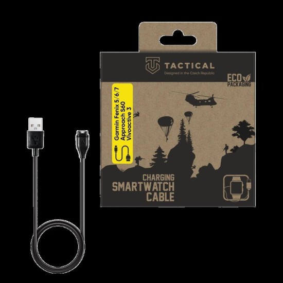 Cablu USB Tactical de Încărcare și Date pentru Garmin Fenix 5/6/7/8, Vivoactive 3, Tactix 8 (Bakr, 2447467) by www.silkase.ro