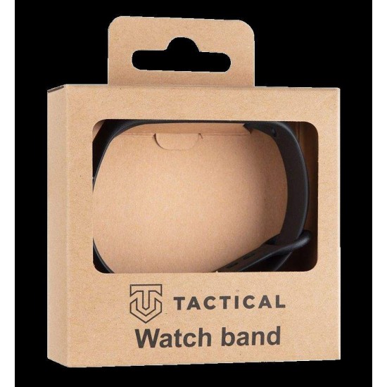 Curea Silicon Tactical (513) pentru Xiaomi Mi Band 3 / 4, Neagră (Bakr, 2447620) by www.silkase.ro
