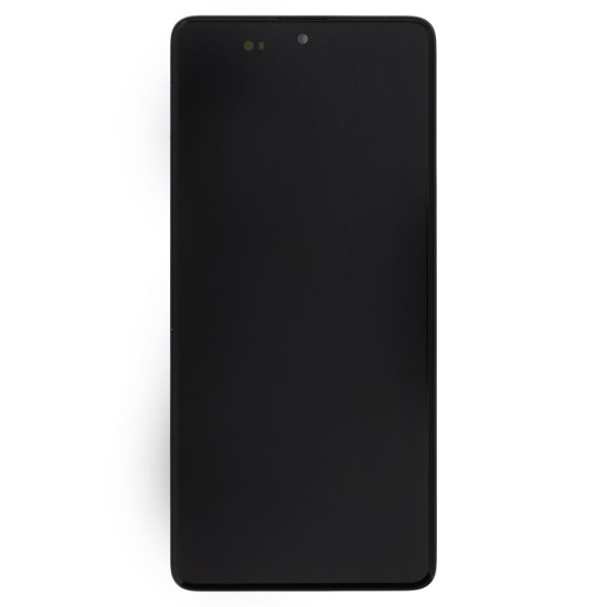 Modul Display LCD cu Touchscreen Original Samsung Galaxy A71 (A715), Negru (Service Pack) (Bakr, GH82-22152A) by www.silkase.ro