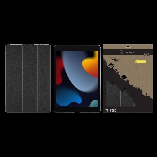 Husa Tactical Book Tri Fold pentru iPad 10.2 (2019-2021), Neagra (Bakr, 2451297) by www.silkase.ro
