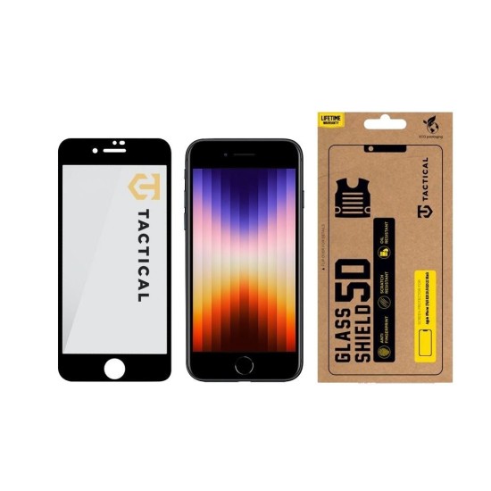 Folie de Sticlă 5D Tactical Glass Shield pentru Apple iPhone 7 / 8 / SE (2020) / SE (2022), Neagră Folie de Sticlă 5D Tactical Glass Shield pentru Apple iPhone 7 / 8 / SE (2020) / SE (2022), Neagră (Bakr, 2452035) by www.silkase.ro