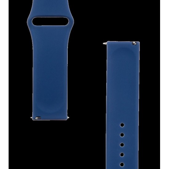 Curea Silicon Tactical (614) pentru Ceas 22mm, Albastru Închis (Bakr, 2452328) by www.silkase.ro