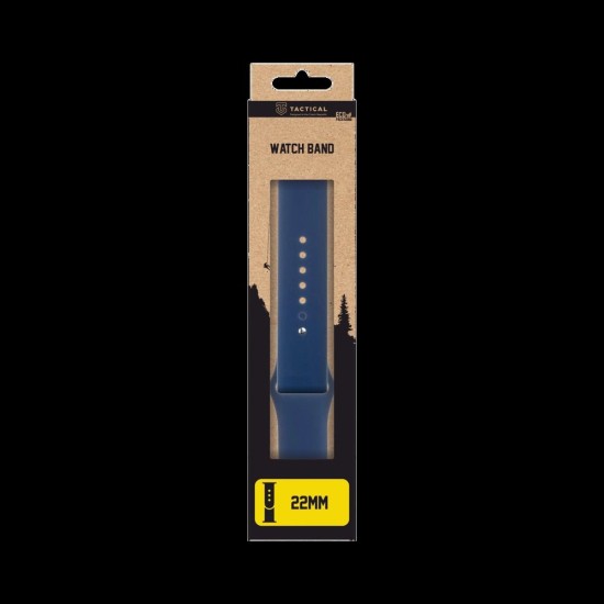 Curea Silicon Tactical (614) pentru Ceas 22mm, Albastru Închis (Bakr, 2452328) by www.silkase.ro