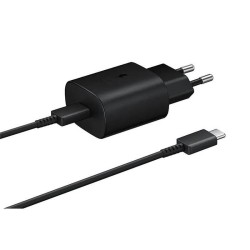 Incarcator Retea Samsung EP-TA800EBE + Cablu Date USB-C la USB-C EP-DG980BBE 25W Black (OOB Bulk)