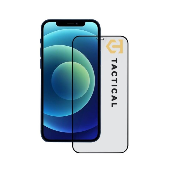 Folie de Sticlă 5D Tactical Glass Shield pentru Apple iPhone 12 / 12 Pro, Neagră (Bakr, 2454061) by www.silkase.ro