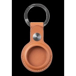Breloc Piele Tactical Airtag Beam pentru Apple AirTag, Maro