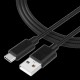 Cablu Tactical Smooth Thread USB-A la USB-C, 1m, Negru (Bakr, 57983104149) by www.silkase.ro