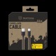 Cablu Tactical Smooth Thread USB-A la USB-C, 1m, Negru (Bakr, 57983104149) by www.silkase.ro