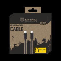 Cablu Tactical Smooth Thread USB-C la USB-C, 1m, Black Cablu Tactical Smooth Thread USB-C la USB-C, 1m, Black