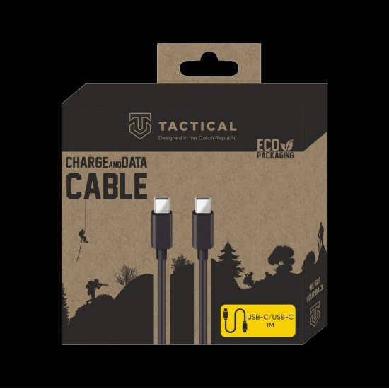 Cablu Tactical Smooth Thread USB-C la USB-C, 1m, Black Cablu Tactical Smooth Thread USB-C la USB-C, 1m, Black (Cabluri Telefon, 57983104155) by www.silkase.ro