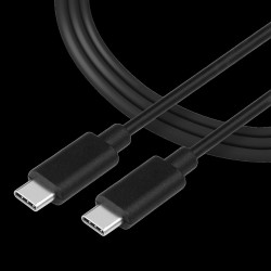 Cablu Tactical Smooth Thread USB-C la USB-C, 1m, Black
