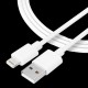 Cablu Tactical Smooth Thread USB-A la Lightning, 0.3m, Alb (Bakr, 57983104157) by www.silkase.ro