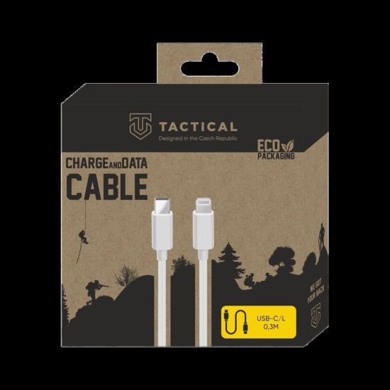 Cablu Tactical Smooth Thread USB-C/Lightning 0.3m Alb Cablu Tactical Smooth Thread USB-C/Lightning 0.3m Alb (Bakr, 57983104160) by www.silkase.ro
