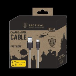 Cablu Kevlar Tactical Fast Rope USB-A la USB-C, 0.3m, Gri Cablu Kevlar Tactical Fast Rope USB-A la USB-C, 0.3m, Gri
