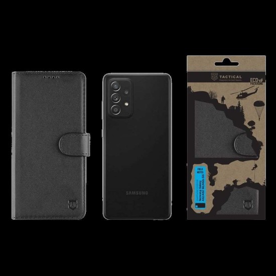 Husa Tactical Field Notes pentru Samsung Galaxy A52 / A52 5G / A52s 5G, Neagra (Bakr, 57983106221) by www.silkase.ro